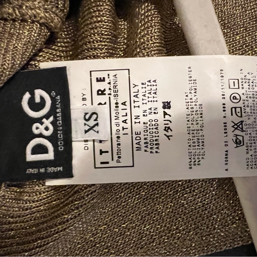 Dolce & Gabbana Gold Knit Top